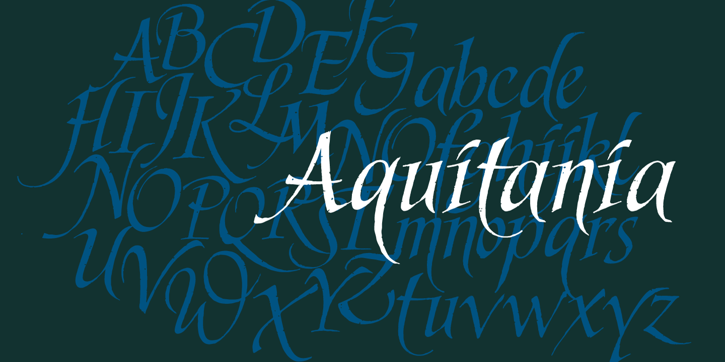 Example font Aquitania Script #1