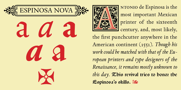 Example font Espinosa Nova #1