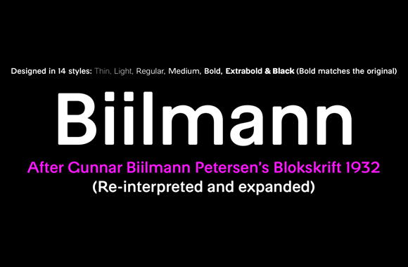 Example font Biilmann #1