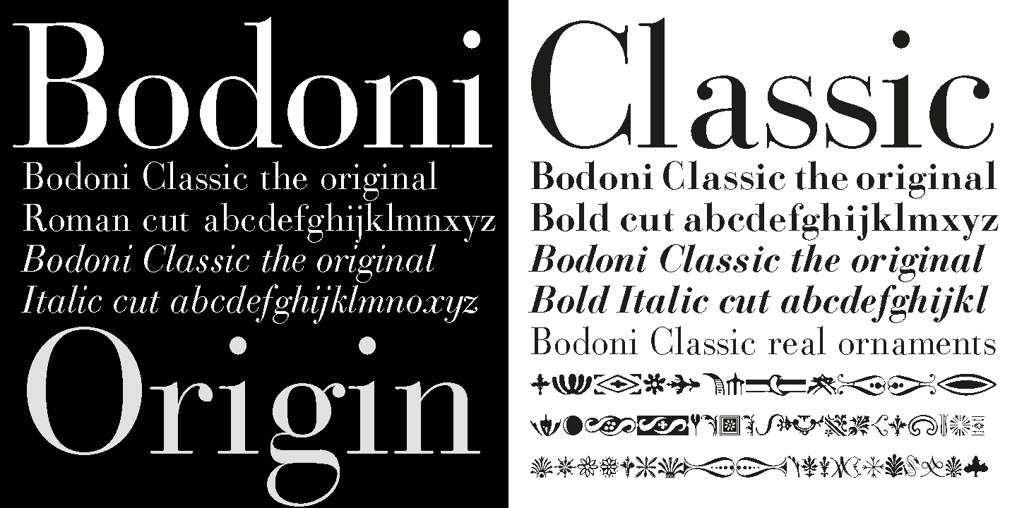 Example font Bodoni Classic #1