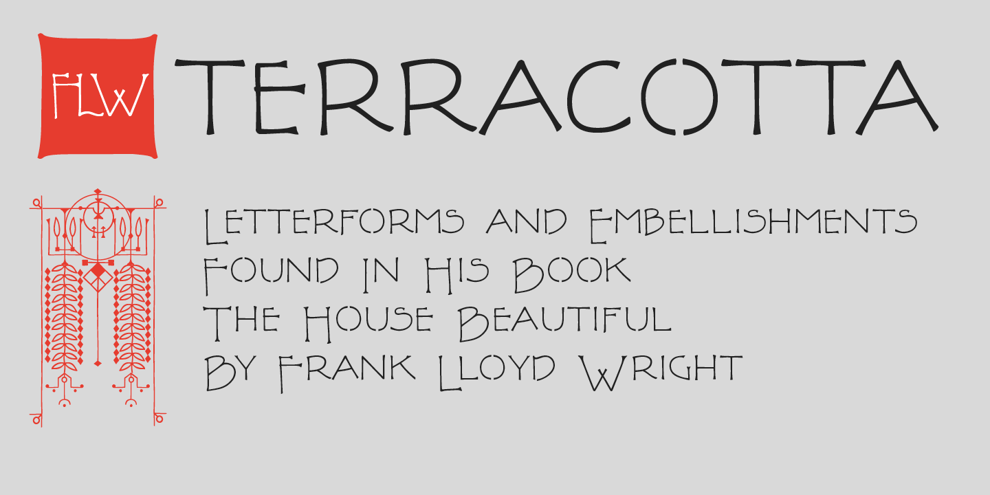Example font P22 FLW Terracotta #1