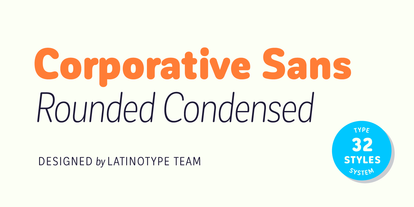 Example font Corporative Sans Rounded Condensed #1