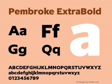 Example font Pembroke #1