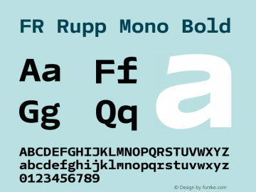 Example font FR Rupp Mono #1