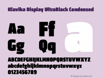 Example font Klavika Display #1
