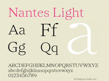 Example font Nantes #1