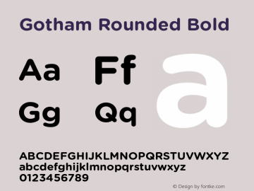 Example font Gotham Rounded #1