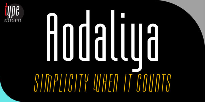Example font Aodaliya #1