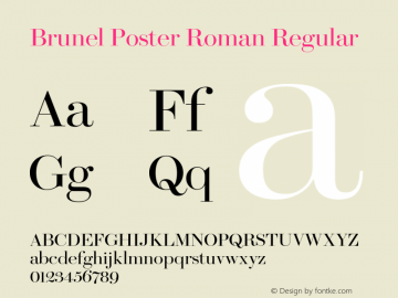 Example font Brunel Poster #1