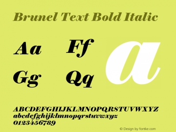 Example font Brunel Text #1