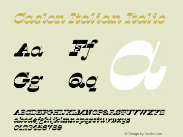 Example font Caslon Italian #1
