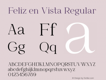 Example font Felizen Vista #1