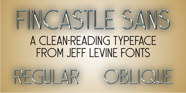 Example font Fincastle Sans JNL #1