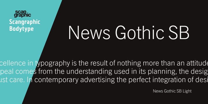 Example font News Gothic SB #1