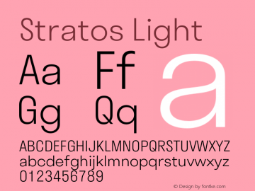 Example font Stratos #1
