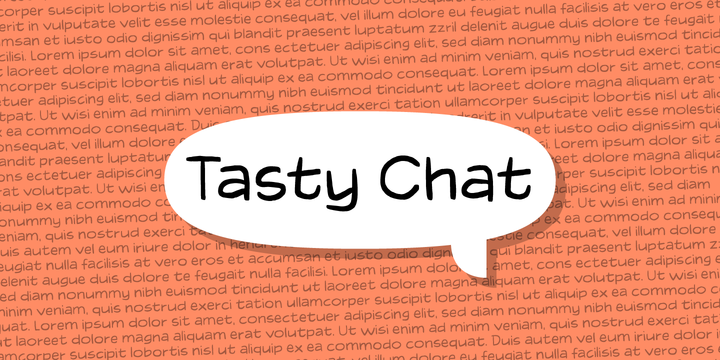 Example font Tasty Chat #1