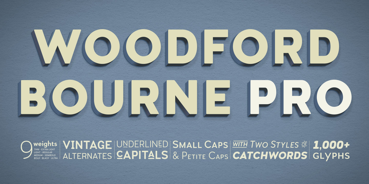 Example font Woodford Bourne Pro #1
