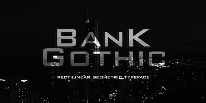 Example font Bank Gothic #1