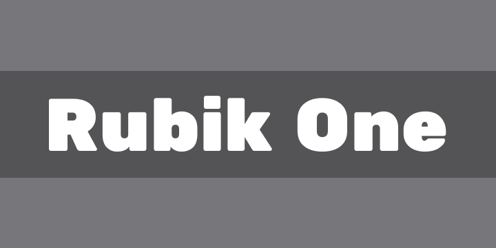 Rubik One Font