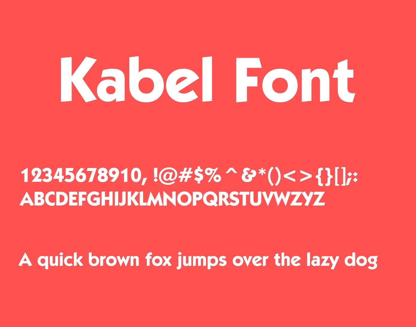 Example font Kabel #1
