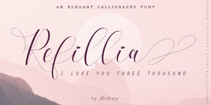Example font Refillia Calligraphy #1