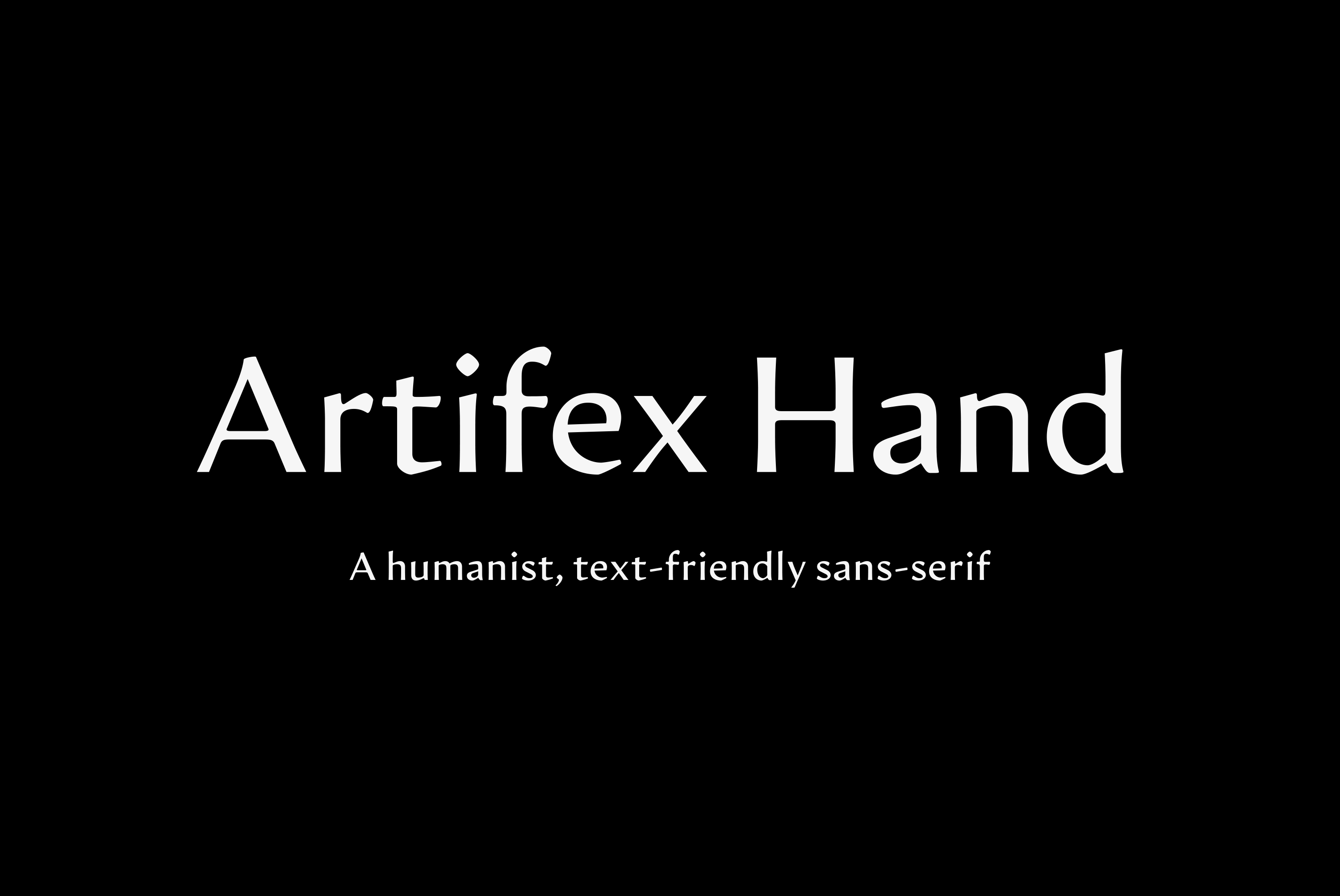 Example font Artifex Hand CF #1