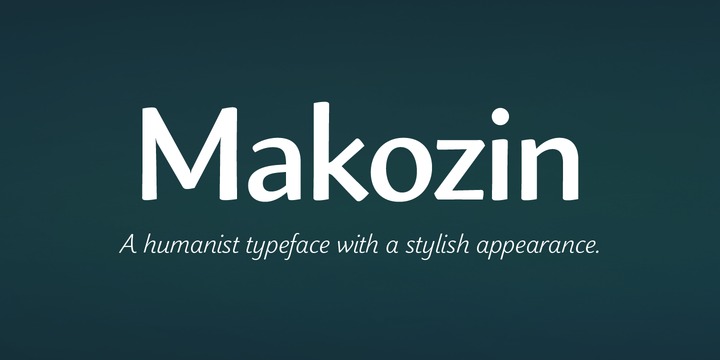 Example font Makozin #1