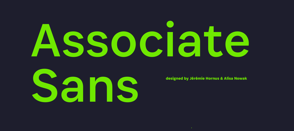 Example font Associate Sans #1