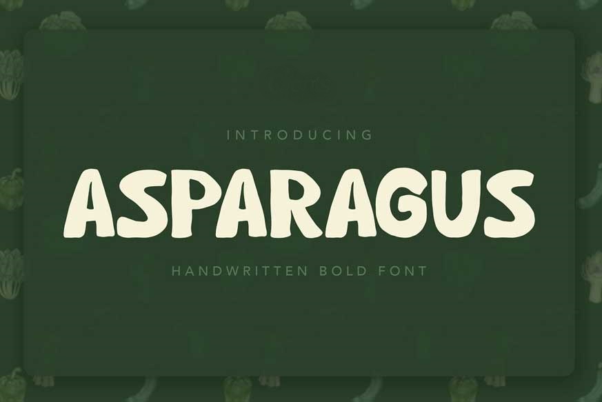 Example font Asparagus #1