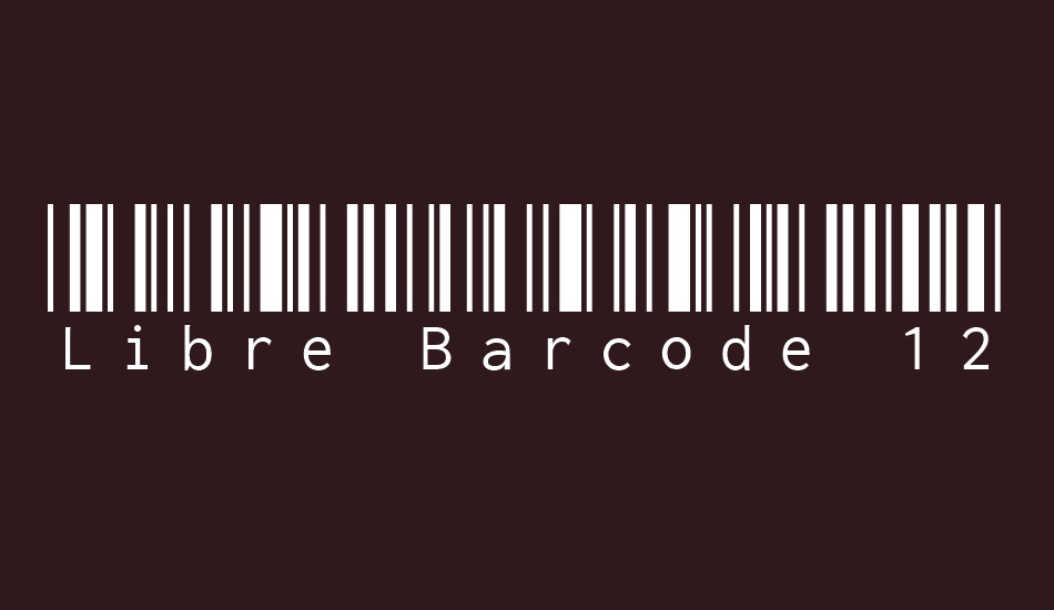 Example font Libre Barcode EAN13 Text #1