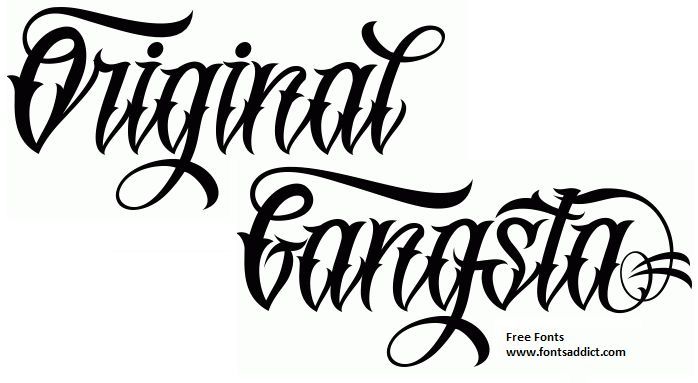 Example font Original Gangsta #1