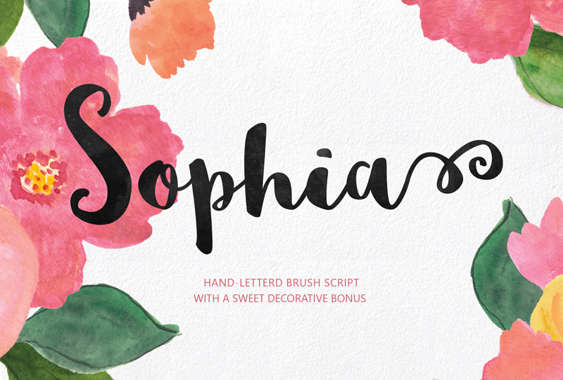Sophia script Font