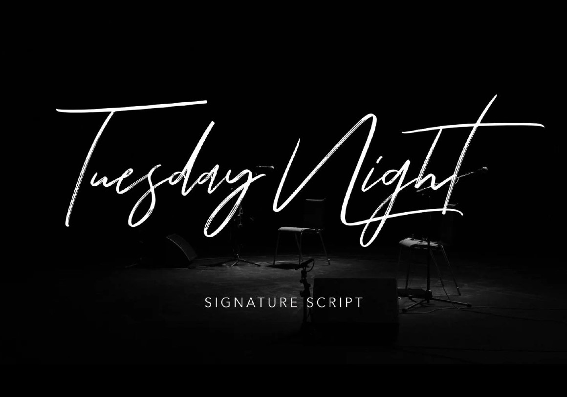 Example font Tuesday Night #1