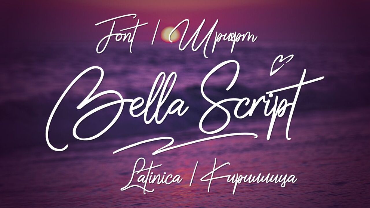 Example font Bella Script #1