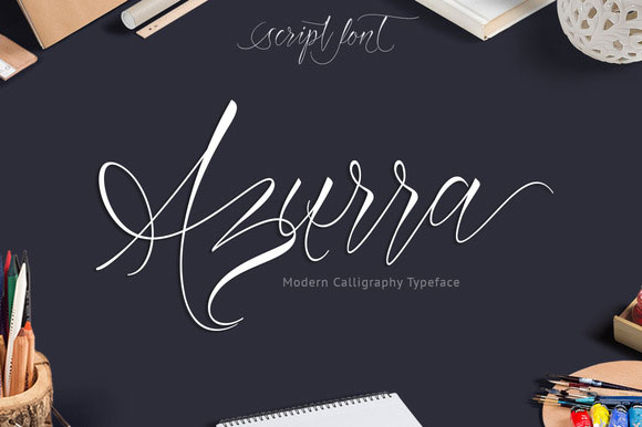 Example font Azurra Script #1