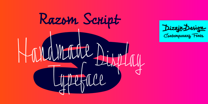 Example font Razom Script #1