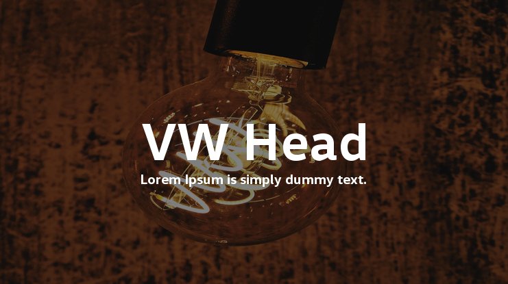 Example font VW Head #1