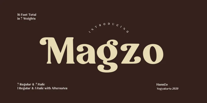 Example font Magzo #1