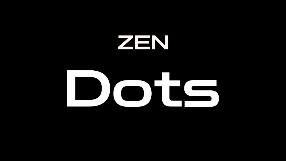 Example font Zen Dots #1