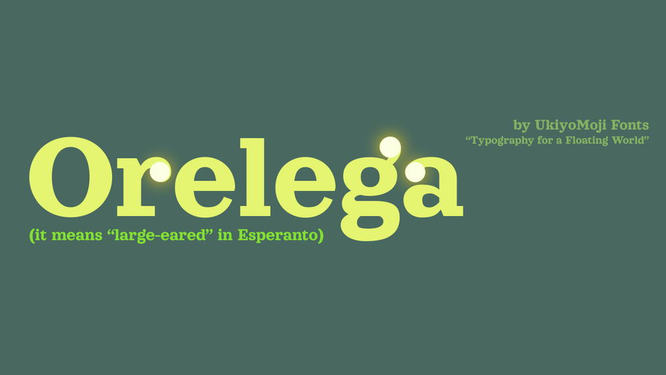Example font Orelega One #1