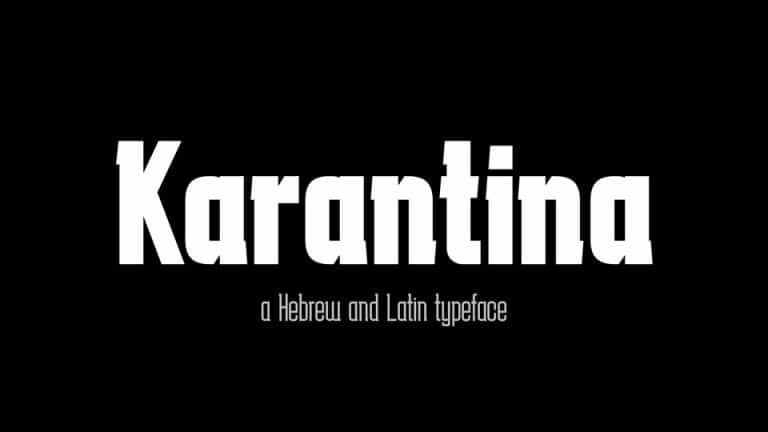 Example font Karantina #1