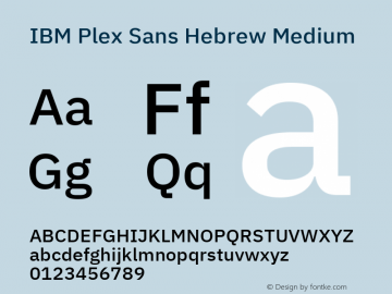 Example font IBM Plex Sans Hebrew #1