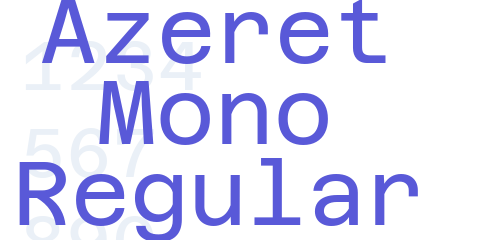 Example font Azeret Mono #1
