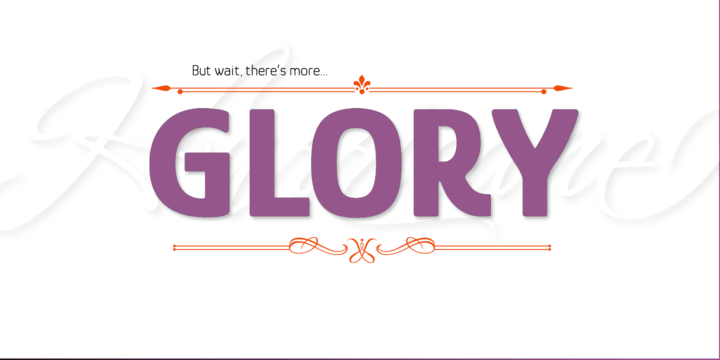 Example font Glory #1