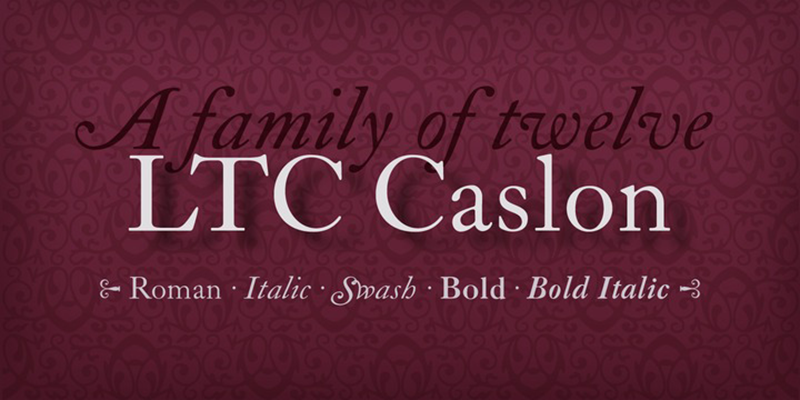 Example font LTC Caslon Pro #1