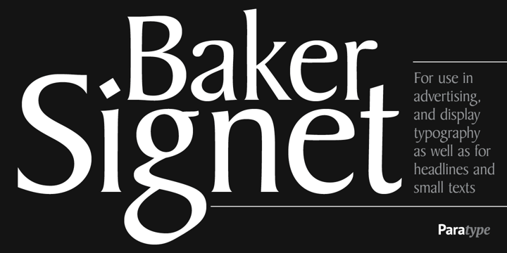 Baker Signet Font