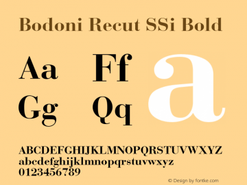 Example font Bodoni SSi #1
