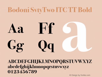 Example font Bodoni SvtyTwo #1