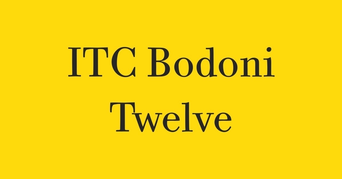 Example font Bodoni Twelve #1