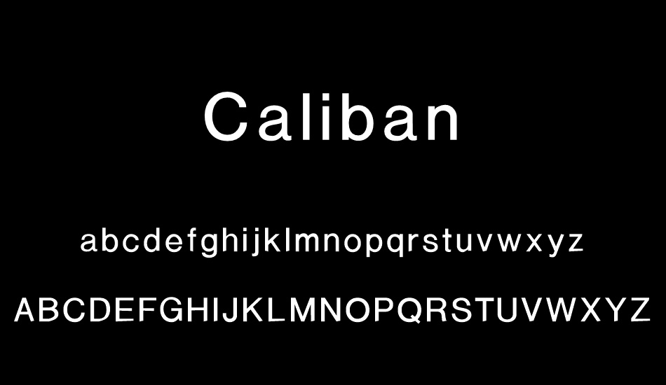 Example font Caliban #1